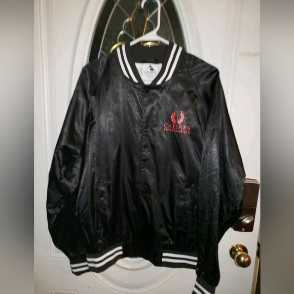 NWOT Agusta Sportswear Cesears Entertainment Satin Jacket LARGE - Picture 1 of 8